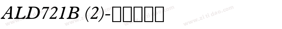 ALD721B (2)字体转换
